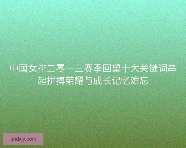 中国女排二零一三赛季回望十大关键词串起拼搏荣耀与成长记忆难忘 中国女排二零一三赛季回望十大关键词串起拼搏荣耀与成长记忆难忘