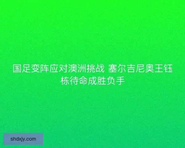 国足变阵应对澳洲挑战 塞尔吉尼奥王钰栋待命成胜负手